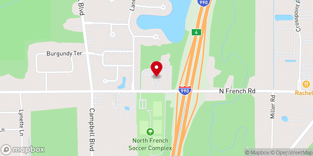 Map showing location of St. Pius X Church