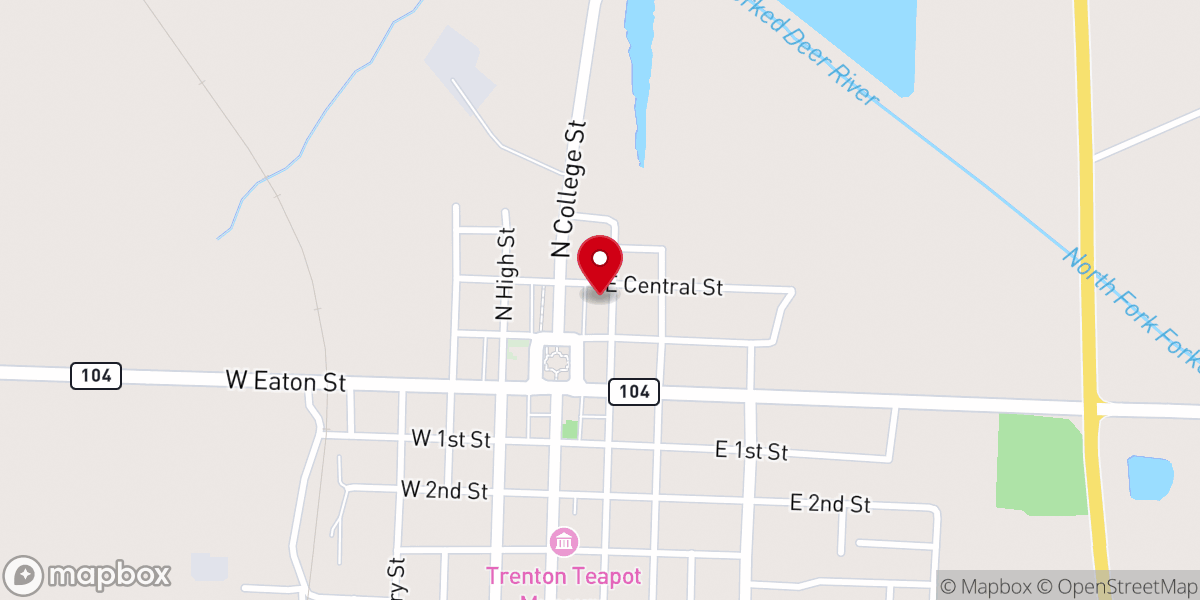 Map showing location of Martin Tabernacle Cme
