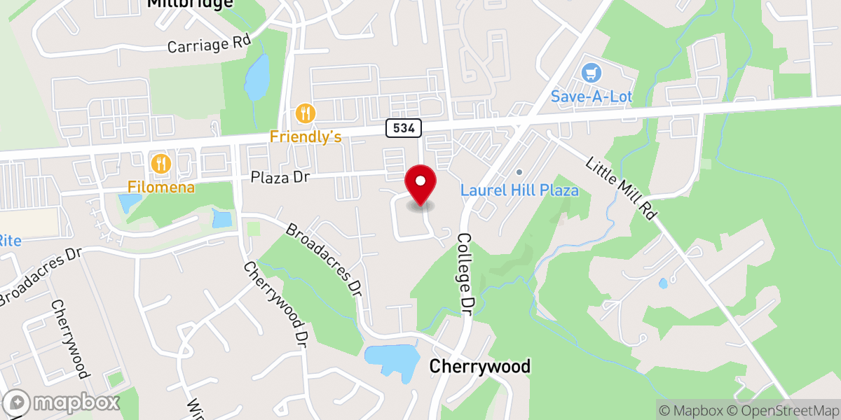 Map showing location of Cedar Lane