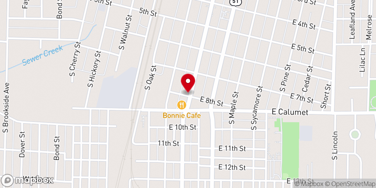 Map showing location of Demaree United Methodist Church