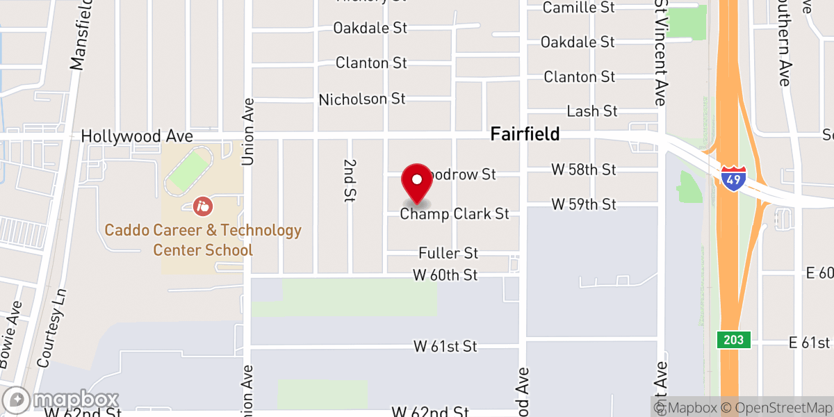 Map showing location of Union Spring Baptist Church