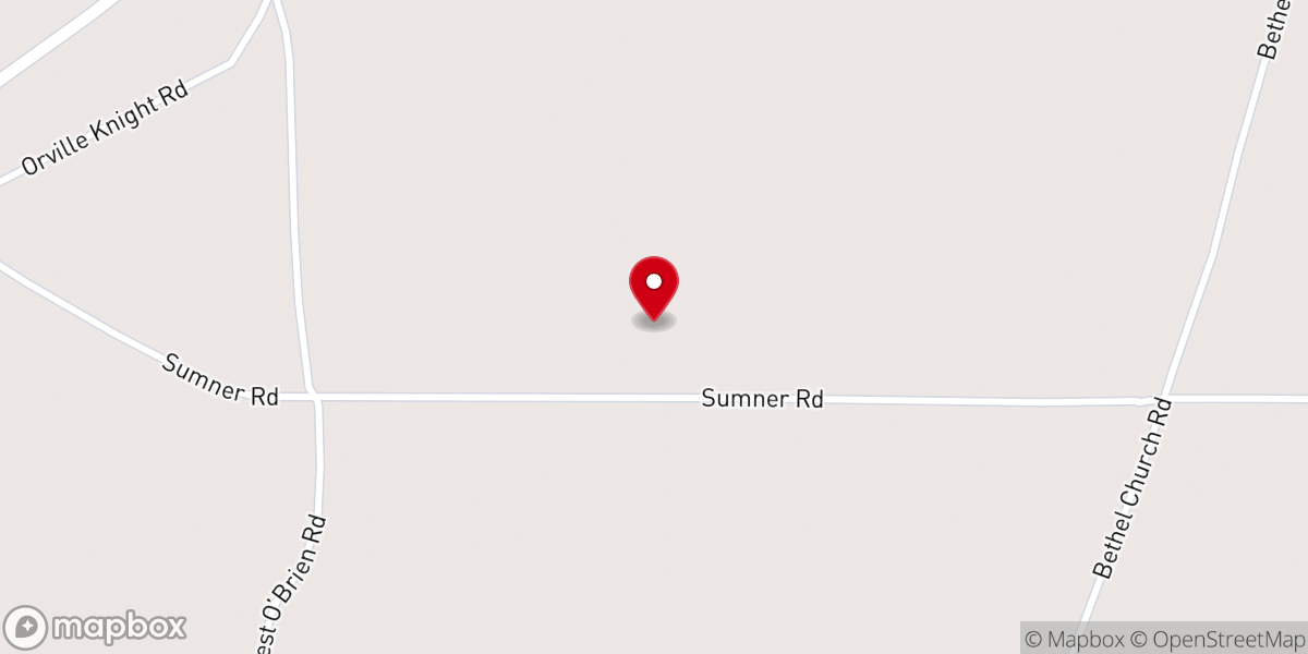 Map showing location of Oak Grove Church Of God