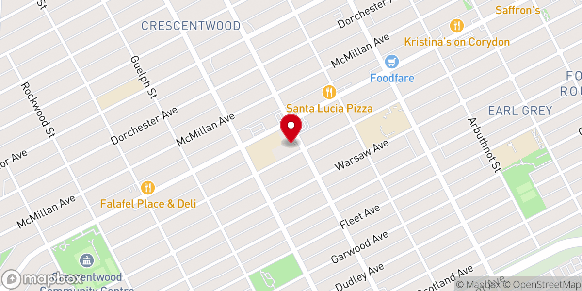 Map showing location of St. Ignatius Parish, Winnipeg