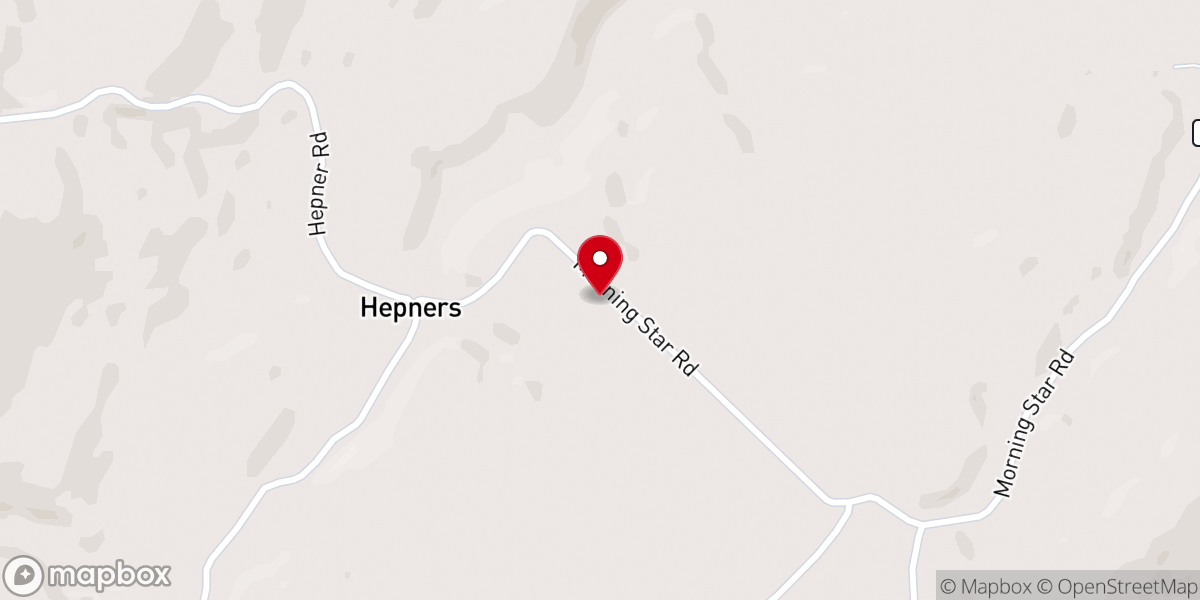 Map showing location of Morning Star Lutheran Church