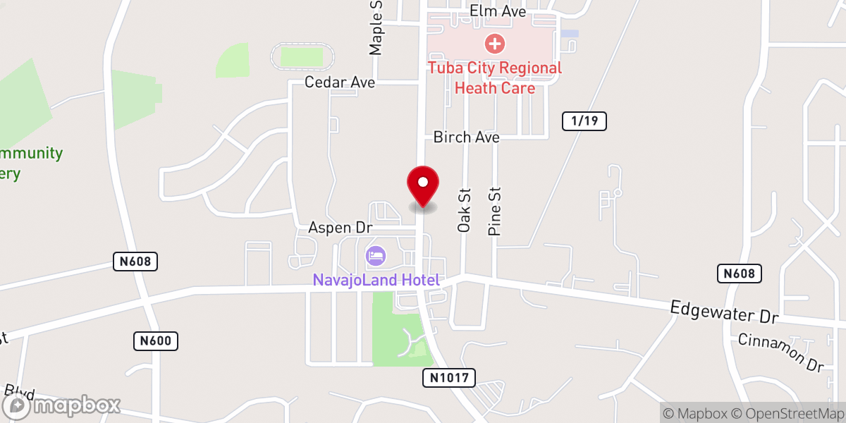 Map showing location of First Presbyterian Church