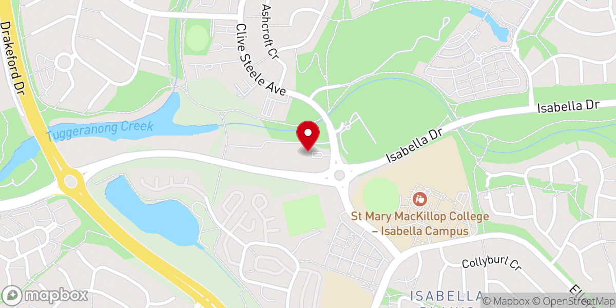 Map showing location of Impact Church Canberra