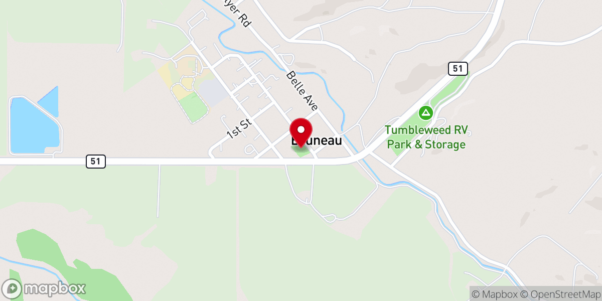 Map showing location of Bruneau Community Park