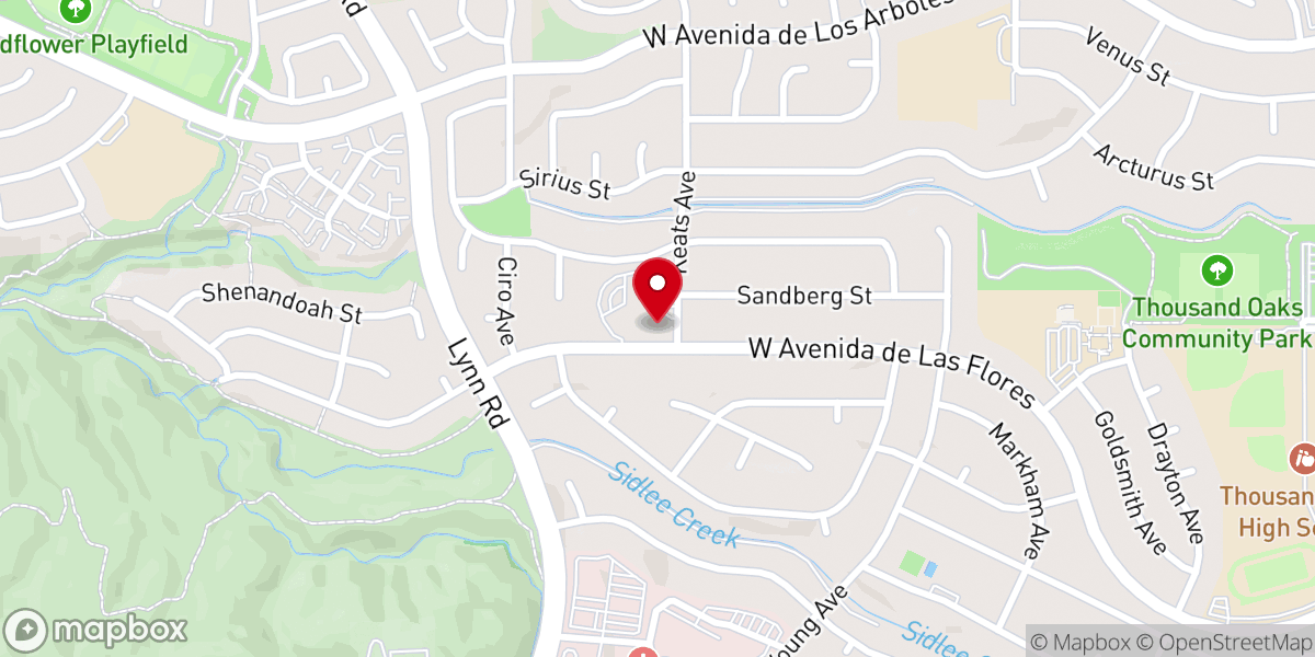 Map showing location of Christian Church of Thousand Oaks - Food Distribution Center