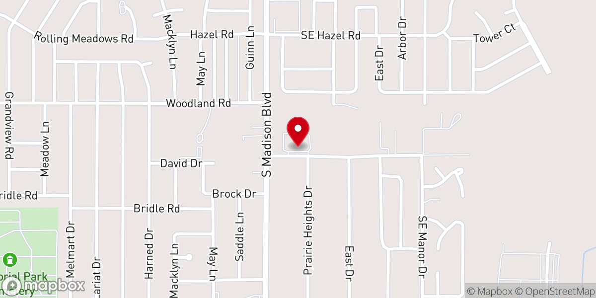 Map showing location of St. James Catholic Church