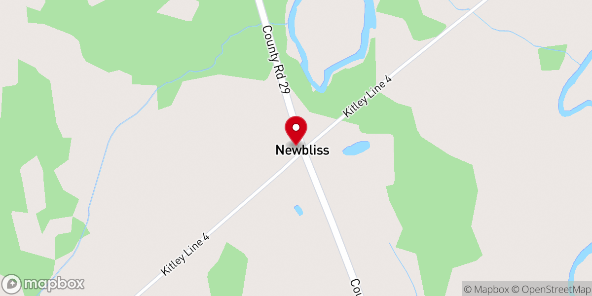 Map showing location of Anglican Parish of Kitley
