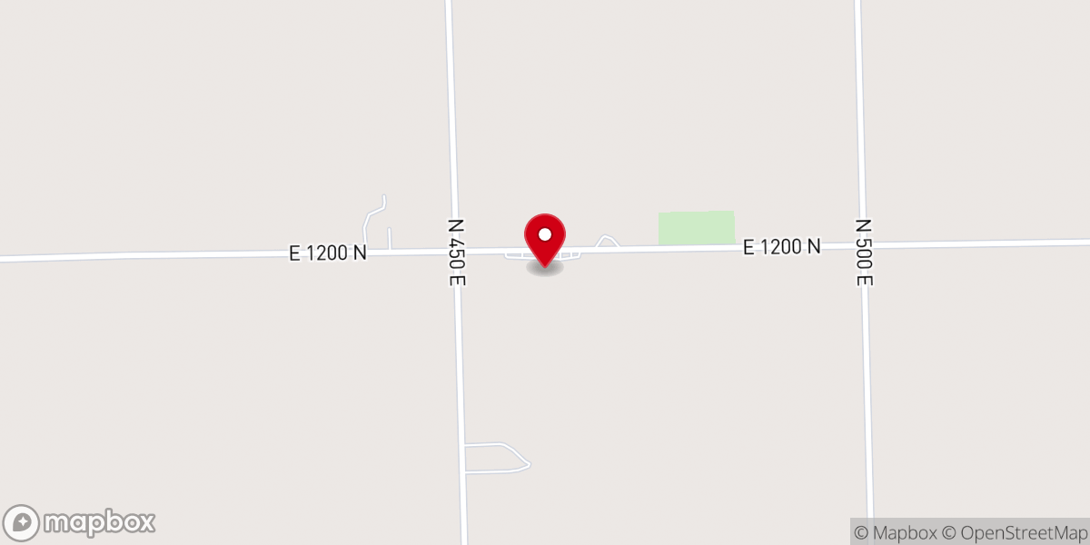 Map showing location of Olive Branch Church