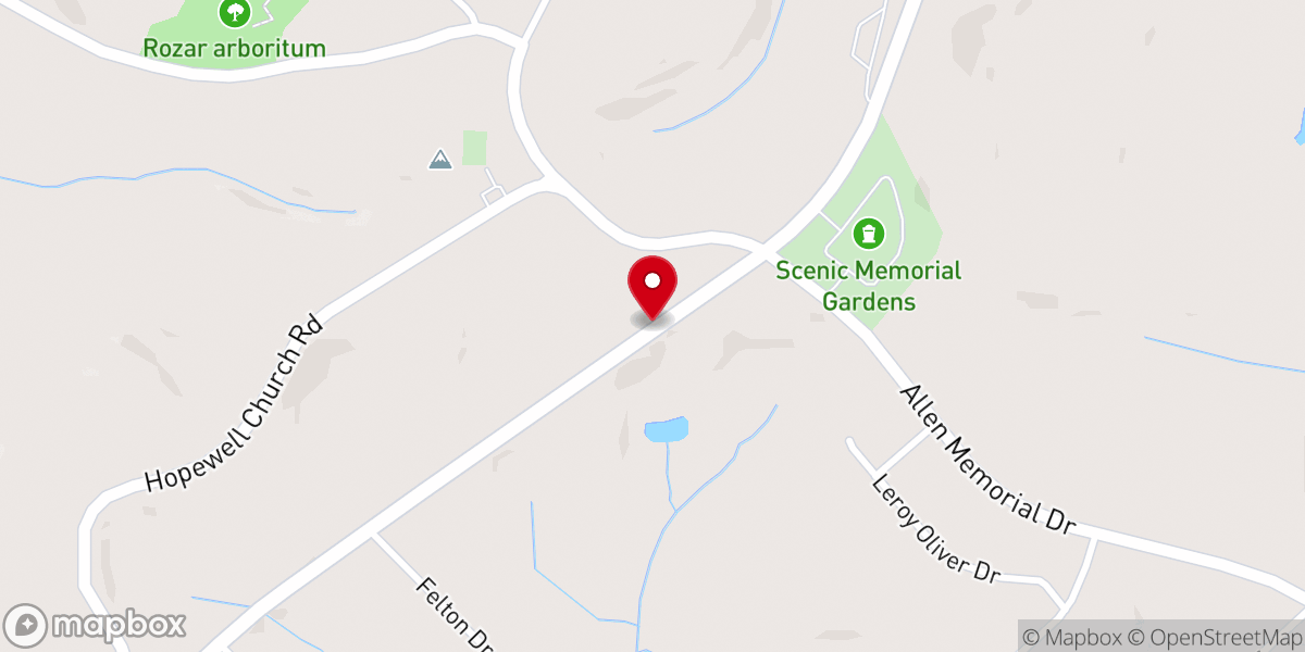 Map showing location of New Beginnings Church of Christ