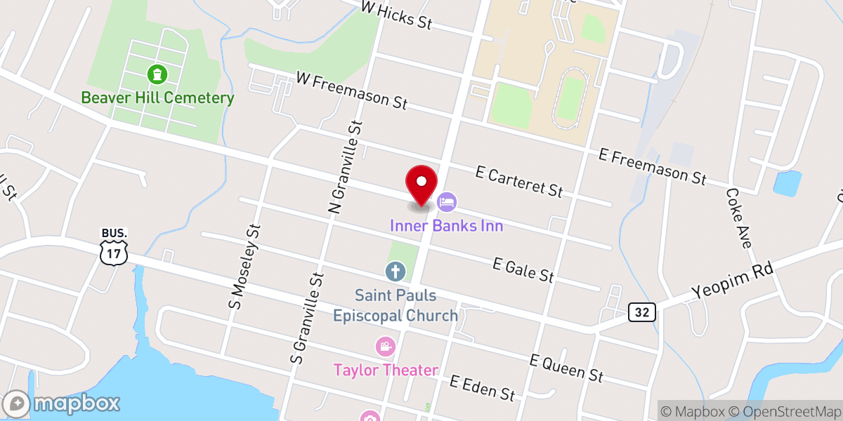 Map showing location of St. Ann Catholic Church