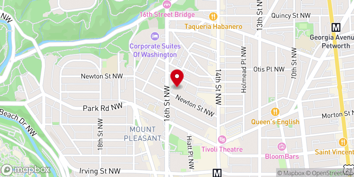 Map showing location of St. Stephen and the Incarnation Episcopal Church