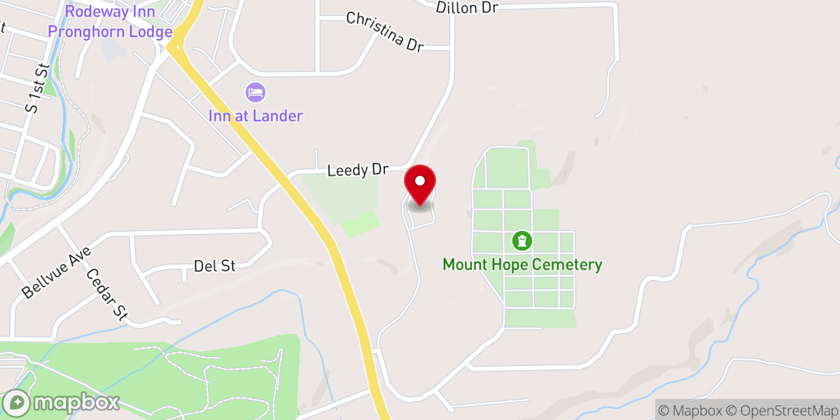 Map showing location of Holy Rosary Catholic Church