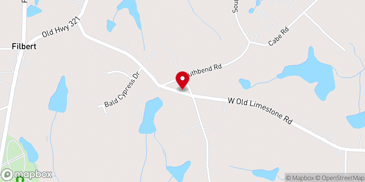 Map showing location of Bethel Baptist Church