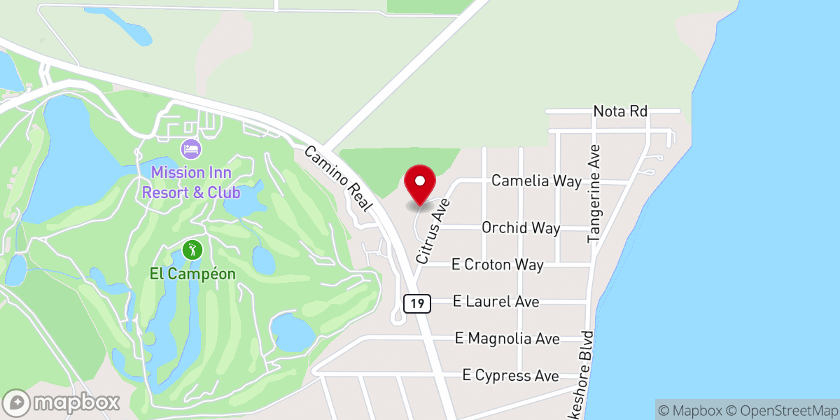 Map showing location of The Howey Mansion