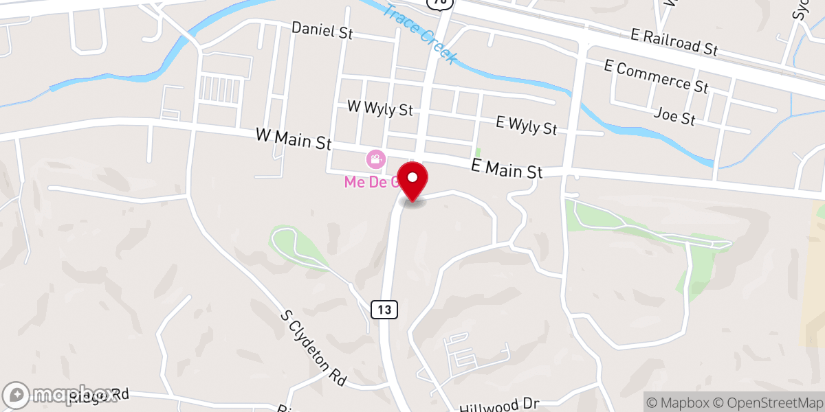 Map showing location of Baker Dental