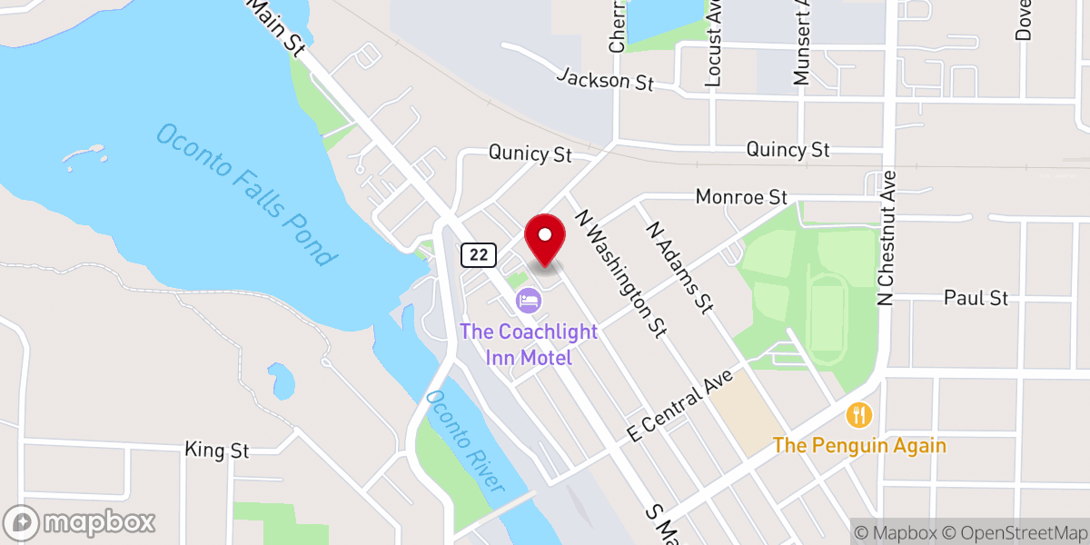 Map showing location of St Anthony's Catholic Church