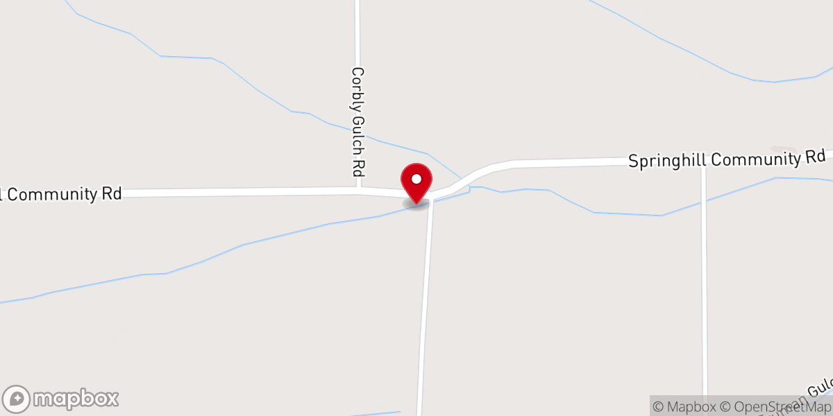 Map showing location of Springhill Presbyterian Church