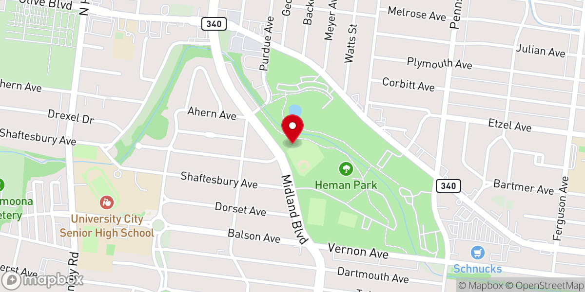 Map showing location of St Louis Jewish Loan Society