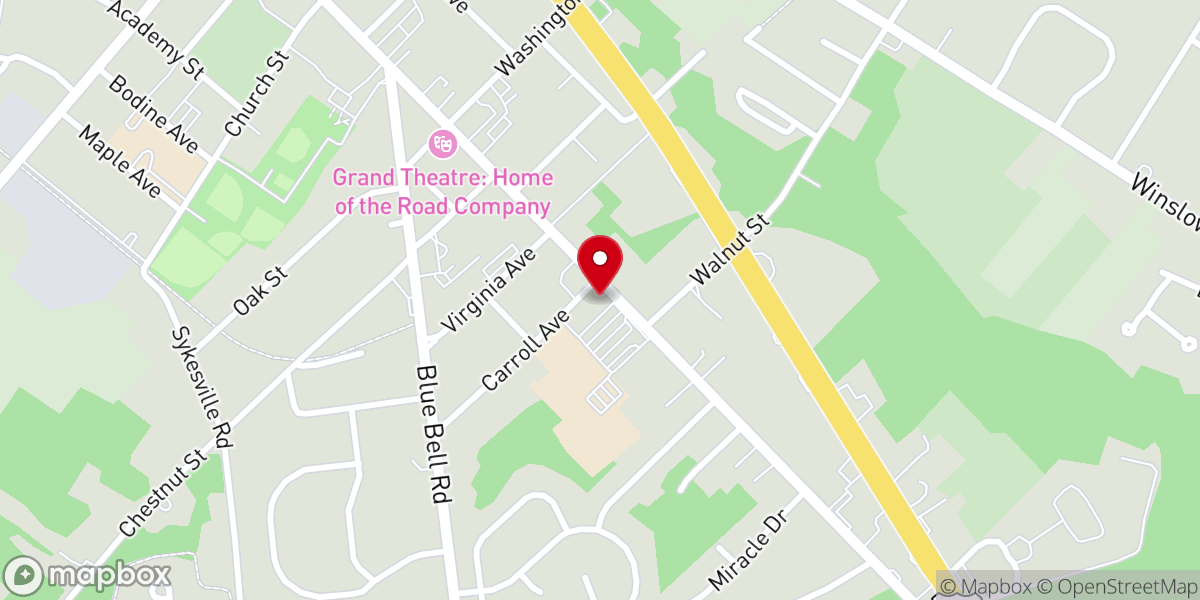 Map showing location of Our Lady of Peace Parish