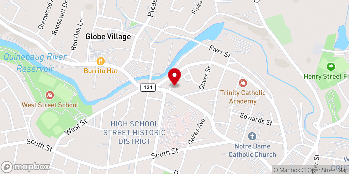 Map showing location of Men of Dignity - Southbridge Men's Sober House: Vanderburgh Sober Living