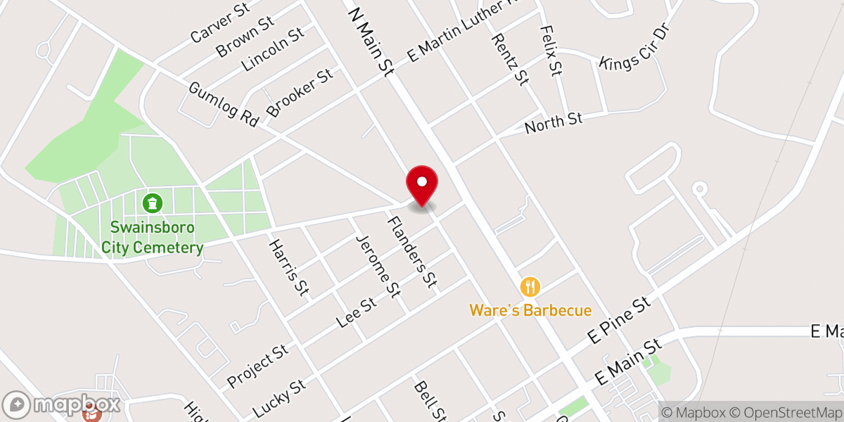 Map showing location of Browns Chapel