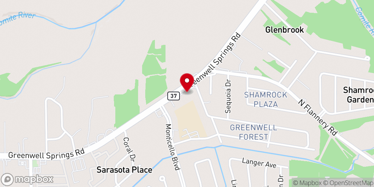 Map showing location of New Life Christian Center