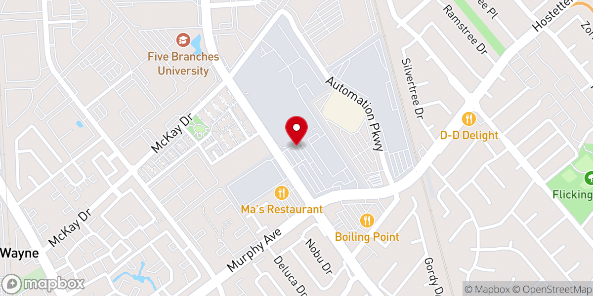 Map showing location of Radiant Church of the Bay Area
