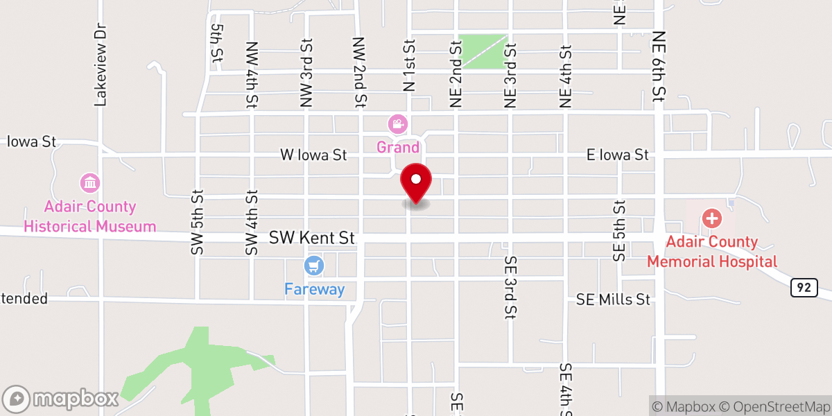 Map showing location of Cornerstone Evangelical Free Church