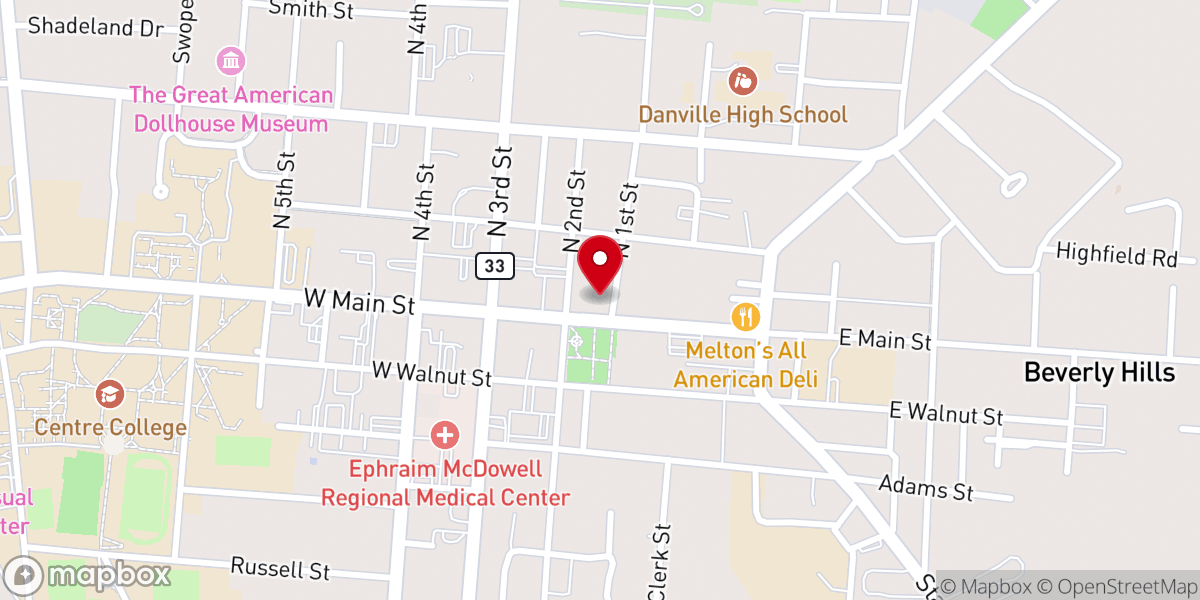 Map showing location of Saints Peter and Paul Catholic Church