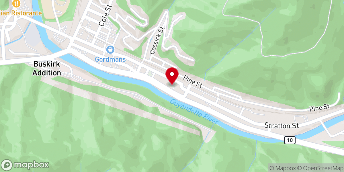 Map showing location of St Francis of Assisi Catholic Church