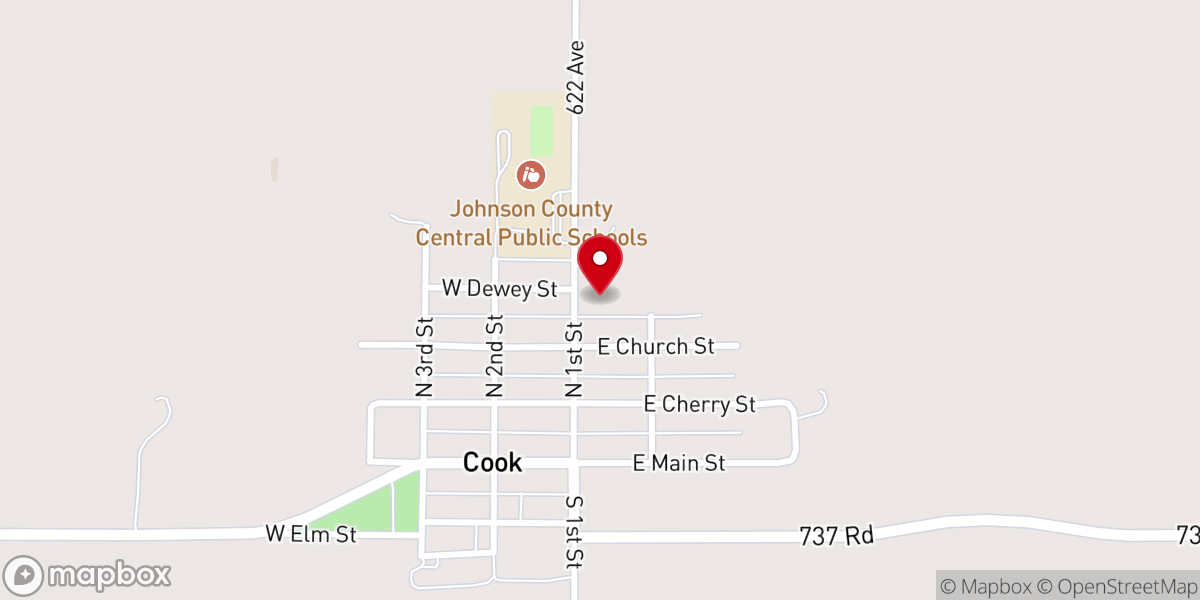 Map showing location of Grace Lutheran Church