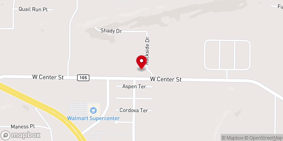 Map showing location of Westwood Baptist Church