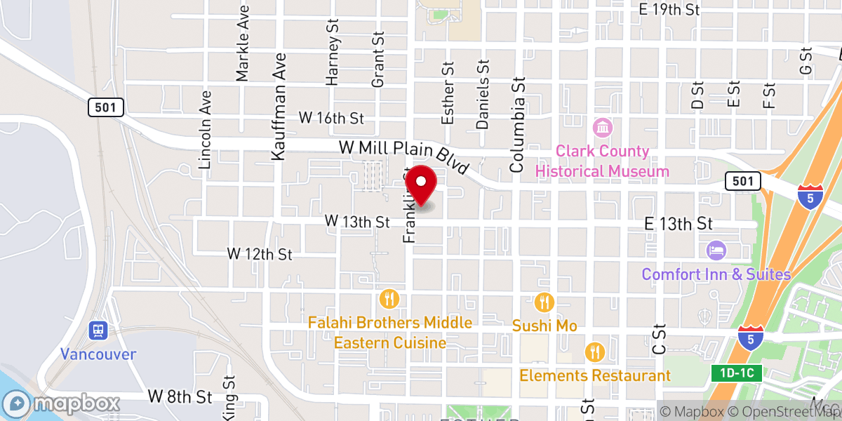 Map showing location of Saint Paul Lutheran Church