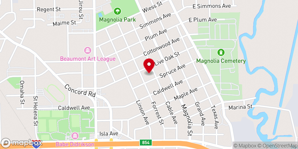 Map showing location of Greater Little Zion Church