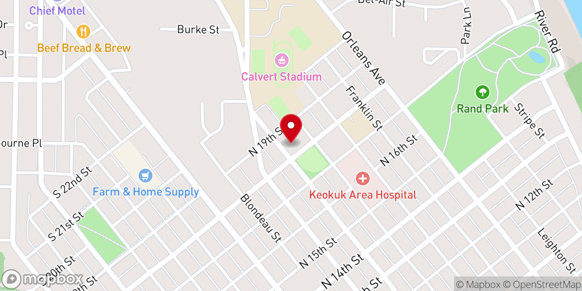 Map showing location of Crossview Fellowship