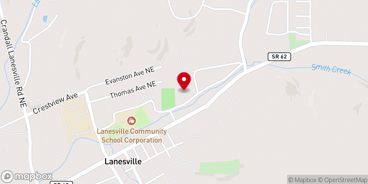 Map showing location of Lanesville Heritage Park