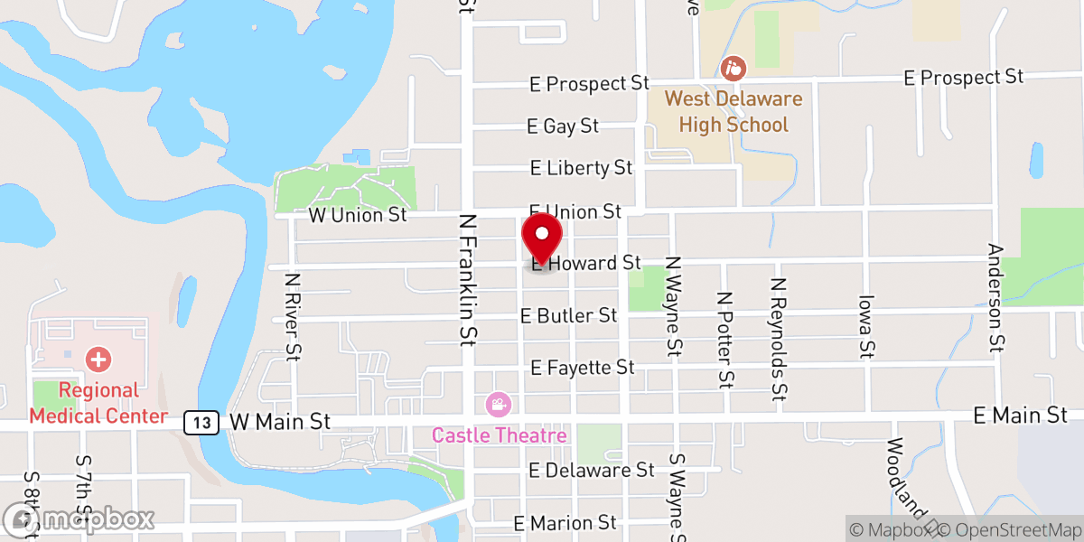 Map showing location of Christ Community Church