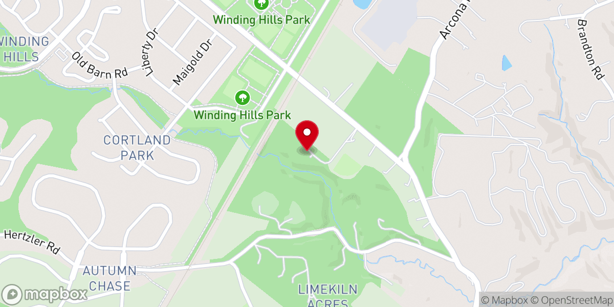Map showing location of Kentland Retreat Center