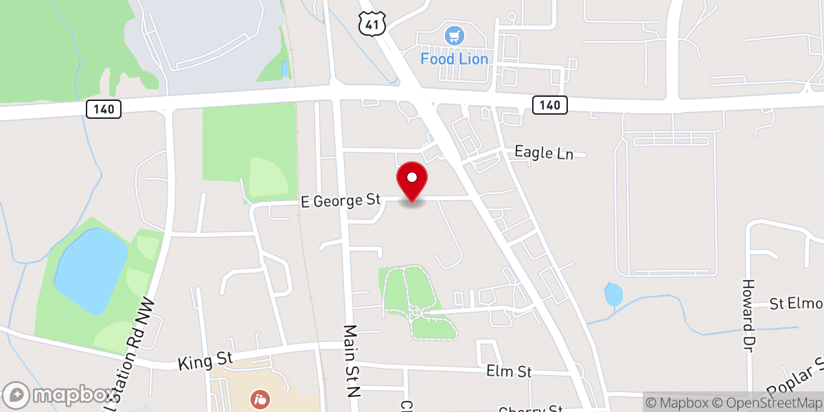 Map showing location of Living Way Academy