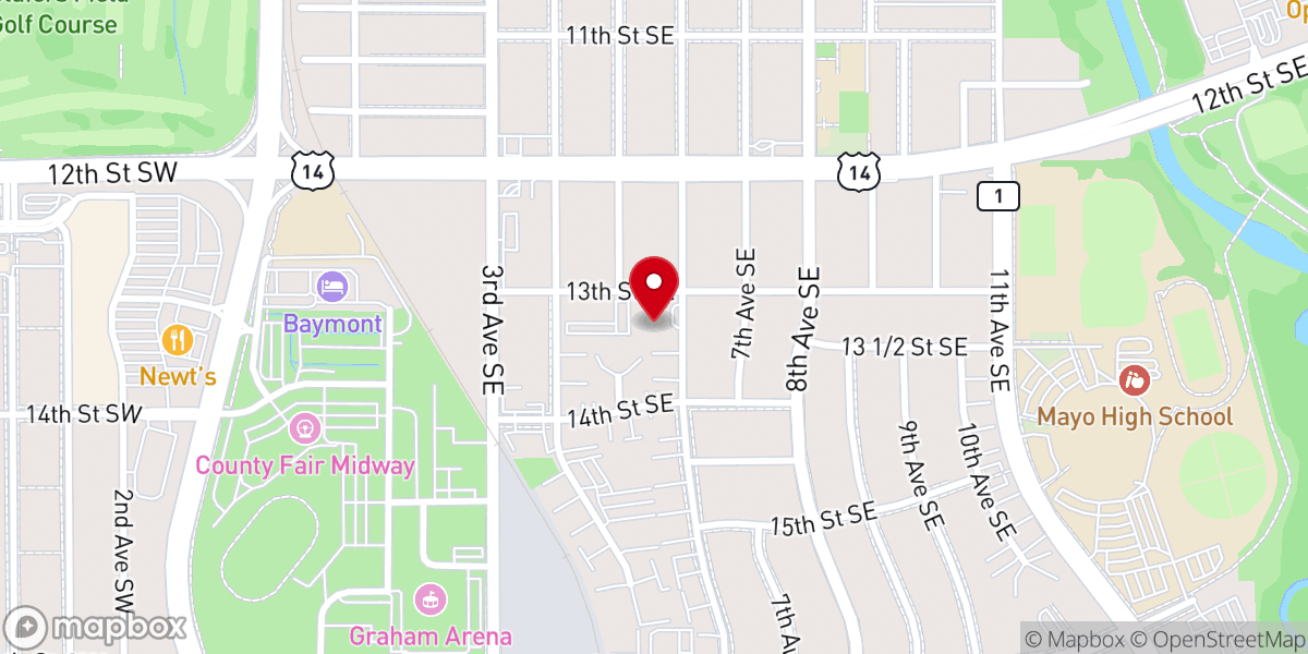 Map showing location of Hope Summit Christian Church