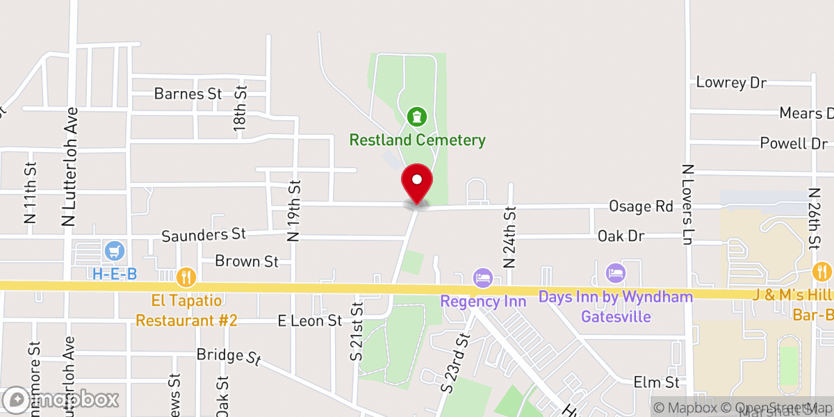 Map showing location of Grace Assembly Christian Church- Main Campus