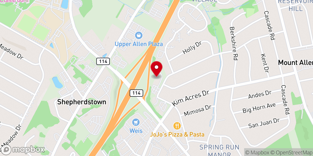 Map showing location of St Peter Lutheran Church