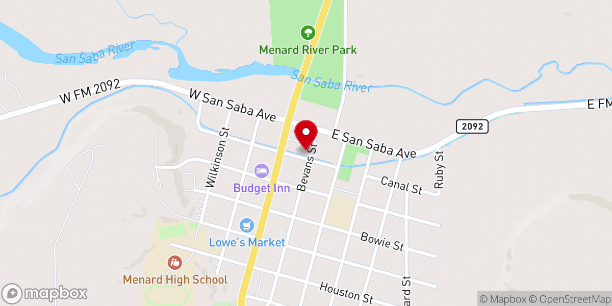 Map showing location of Old Sacred Heart Catholic Church