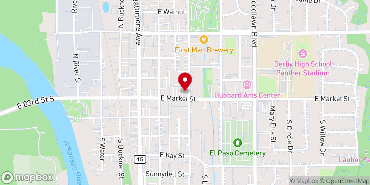 Map showing location of Gathering Church
