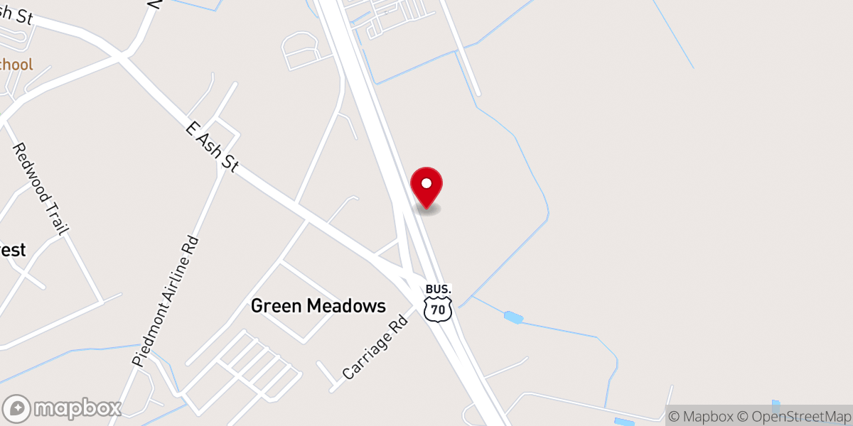 Map showing location of Adamsville Church of God