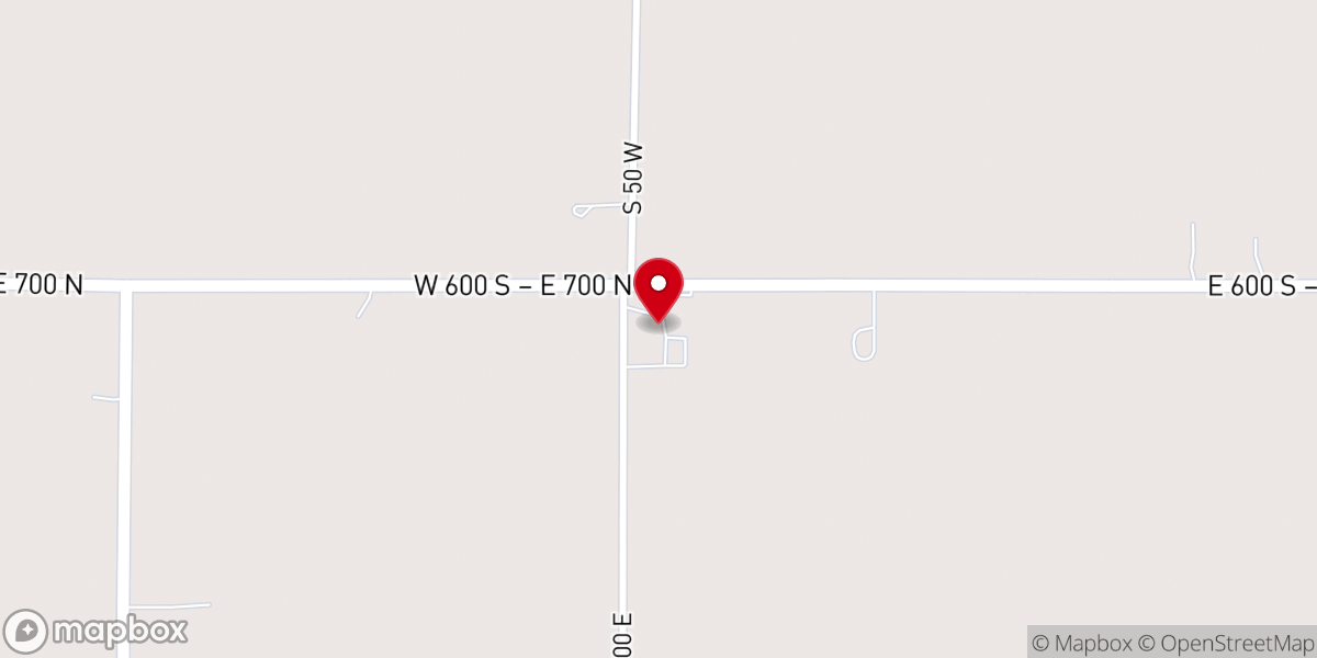 Map showing location of Blue River Covenant Brethren Church
