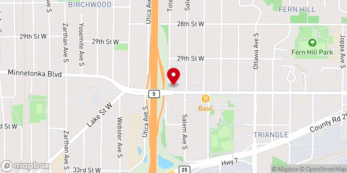Map showing location of St George's Episcopal